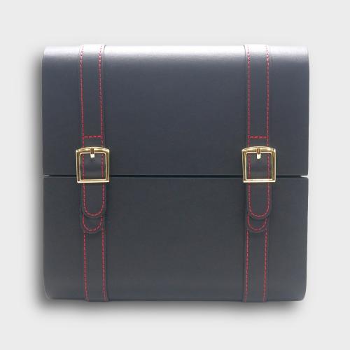 Prestige Augustus Leather Black Travel Humidor - 20 Cigar Capacity