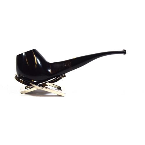 BBB Freestyle Semi Bent Brandy Pipe Dark Brown Metal Filter Bent Fishtail Pipe (BBB122)