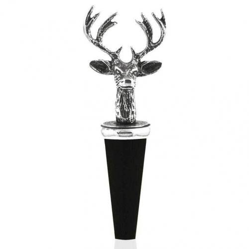 Stag Head English Pewter Wine Bottle Stopper