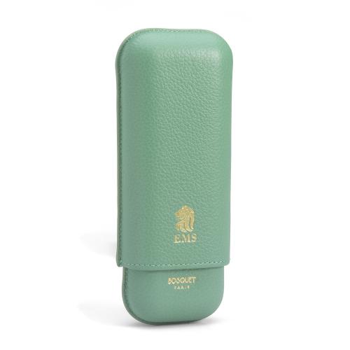 Bosquet Paris EMS Leather 2 Finger Cigar Case - Verdinski - Fits 2 Cigars
