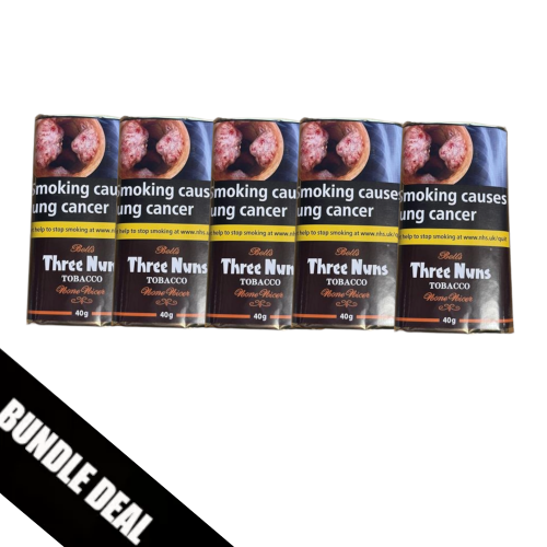 BUNDLE DEAL - Bells Three Nuns Pipe Tobacco (Formerly Honey & Tart) 5 x 40g Pouch