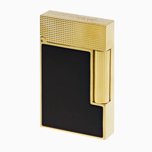 ST Dupont Lighter - Ligne 2 - Matte Black & Yellow Gold