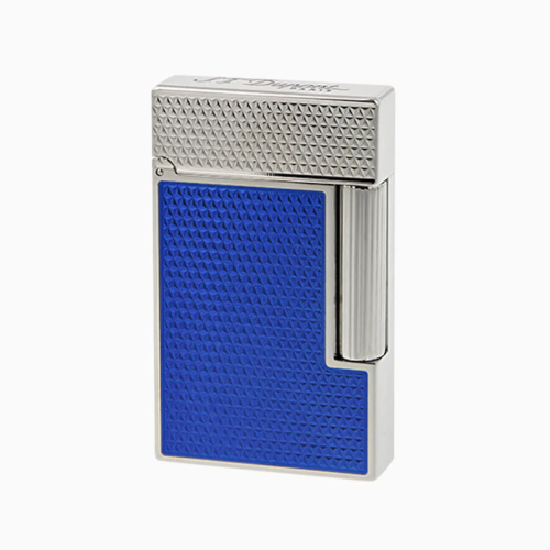 ST Dupont Lighter - Ligne 2 - Electric Blue Lacquer & Palladium