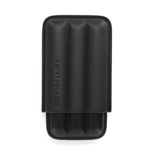 Les Fines Lames Cigar Case - TRIO Black - Fits 3 Cigars