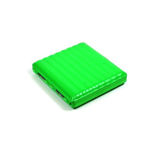 Neon Green Metal Cigarette Case - Fits Up To 20 Kingsize Cigarettes