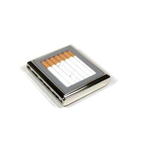Jean Claude - Square Windowed Cigarette Case - Fits 20 Kingsize Cigarettes