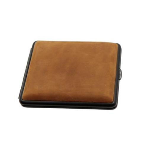 Chacom Suede Cigarette Case for Kingsize Cigarettes - Tan