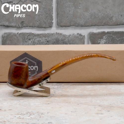 Chacom Berlingot Natural Smooth Semi Bent 1513 Metal Filter Pipe (CH544)