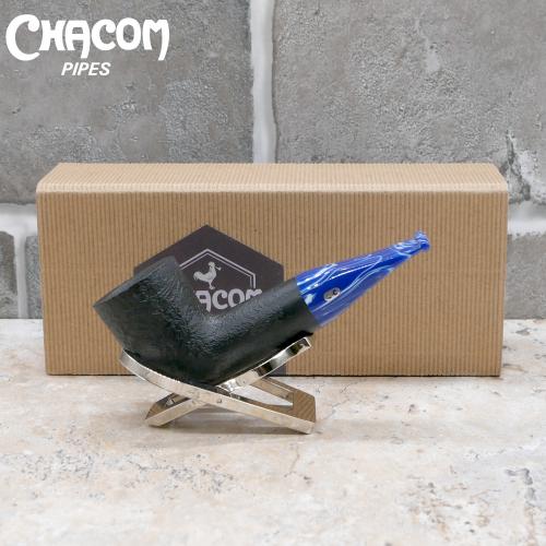 Chacom Reverse Calabash Sandblasted Noire Fishtail Pipe (CH576)