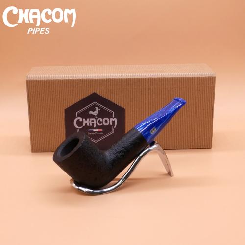 Chacom Reverse Calabash Sandblasted Noire Fishtail Pipe (CH615)