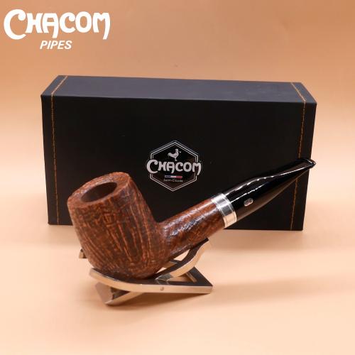 Chacom Maigret Brown Sandblast 1201 Straight Metal 9mm Adapter Filter Pipe (CH666)