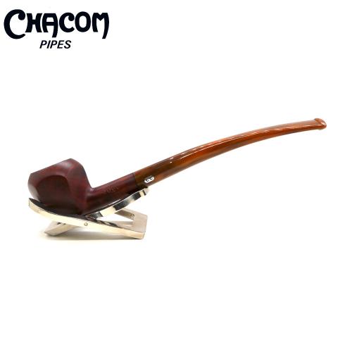 Chacom Berlingot Dark Smooth 1595 Semi Bent Metal Filter Pipe (CH718)