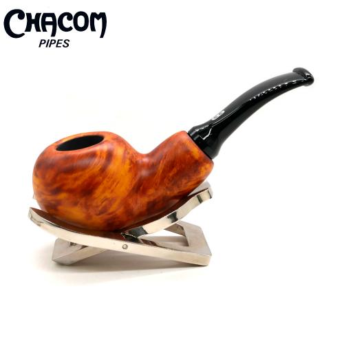 Chacom Reverse Calabash Orange Bent Fishtail Pipe (CH733)