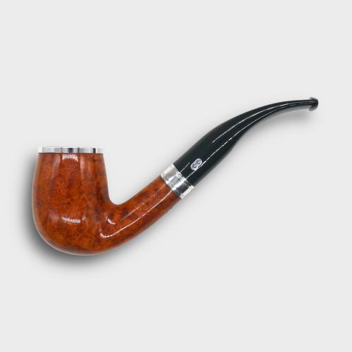 Chacom Baccara Orange 43 Smooth Bent 9mm Metal Filter Adapter Fishtail Pipe (CH852)