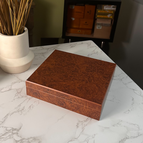 Prestige Chateau Humidor - Burl - 20 Cigar Capacity