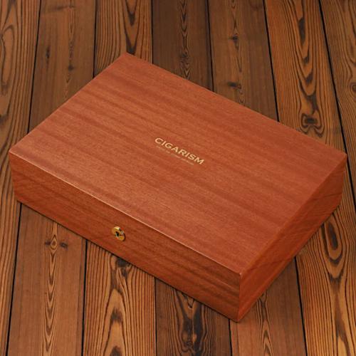 Cigarism Piano Finish Cedar Lined Humidor - Sapele - 30 Cigar Capacity