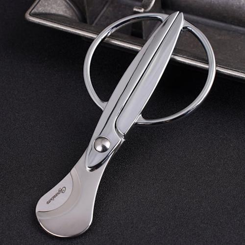 Cigarism Stainless Steel Cigar Cutter Scissors - Silver
