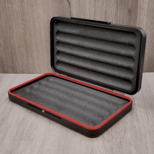 Cigarism Cigar Travel Case - 5 Cigar Capacity - Black Diamond Pattern