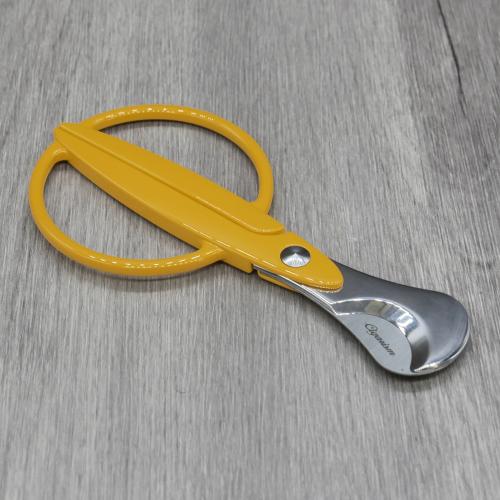 Cigarism Stainless Steel Cigar Cutter Scissors - Yellow