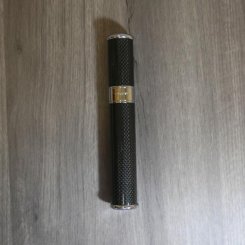 Cigarism Metal Cigar Tube - Black Patterned - 1 Cigar Capacity