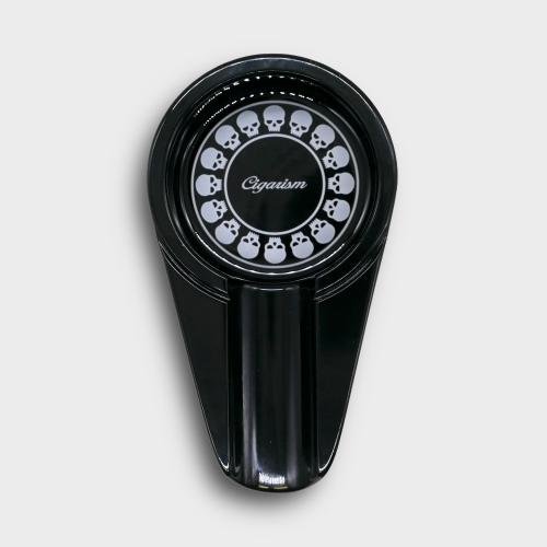 Cigarism Cigar Aluminium Ashtray - Black & Skull Pattern