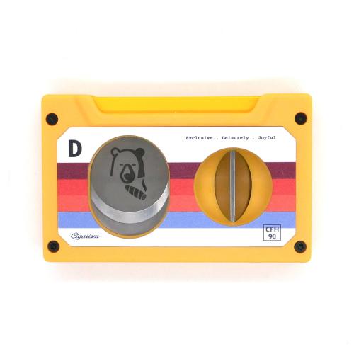Cigarism Cassette Style 3 in 1 Cigar Cutter - Yellow