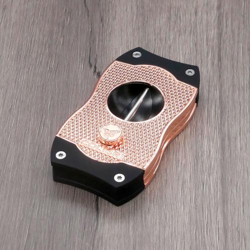 Colibri V-Cut Diamond Cigar Cutter - Rose & Black