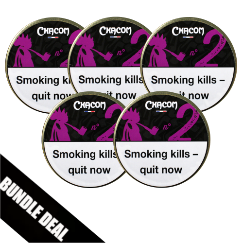 Bundle Deal - Chacom No 2 Pipe Tobacco 5 x 50g Tin