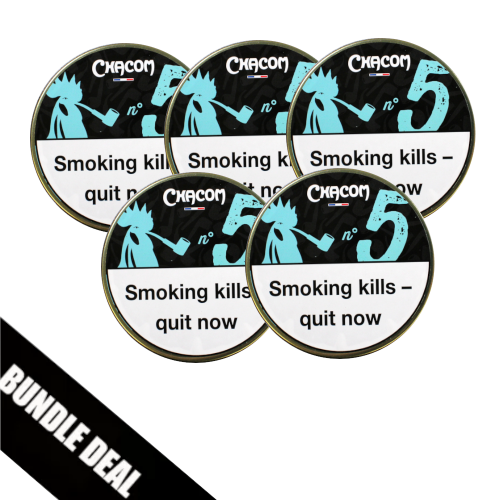 Bundle Deal - Chacom No 5 Pipe Tobacco 5 x 50g Tin