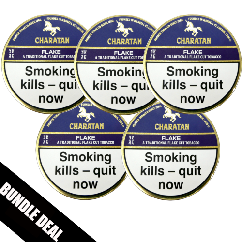 BUNDLE DEAL - Charatan Flake (Formerly Gingerbread & Honey) Pipe Tobacco - 5 x 50g Tin