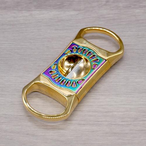 Cigarism Hollowed-out Zinc Alloy V-Cut Cigar Cutter - Gold