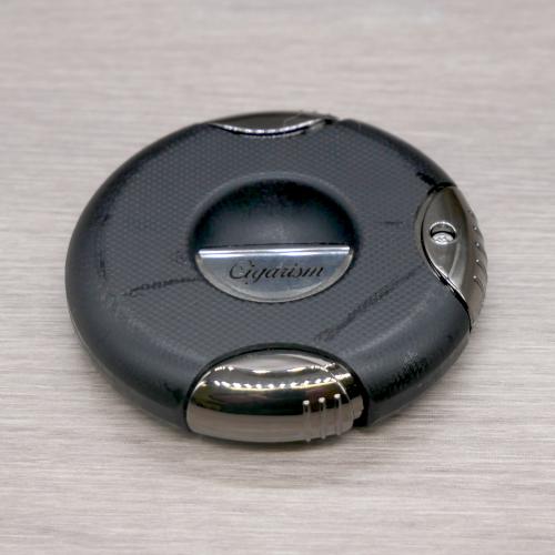 Cigarism Round G10 Semi-Automatic V-Cut Cigar Cutter - Black