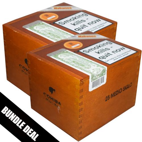 Cohiba Medio Siglo Cigar - 2 x Cabinet of 25 (50) Bundle Deal