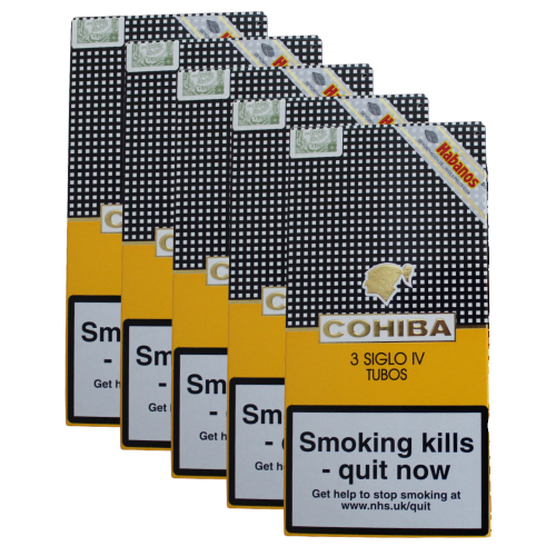 Cohiba Siglo IV Tubed Cigar - 5 x Pack of 3 (15) Bundle Deal