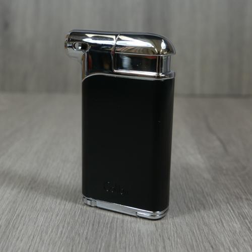 Colibri Pacific Air Single Soft Flame Lighter - Black & Chrome