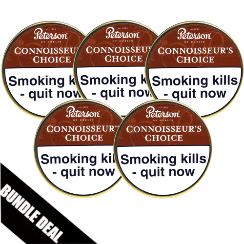 Bundle Deal - Peterson Connoisseurs Choice Pipe Tobacco - 5 x 50g Tin