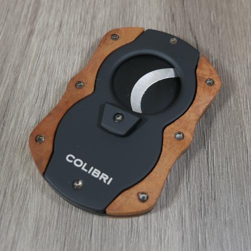 Colibri Cut Wood Cigar Cutter - Dark Burl