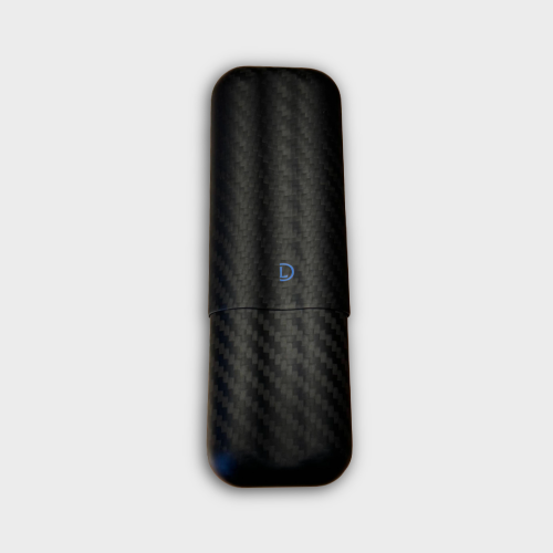 Dominique London Signature Carbon Fibre Cigar Case - Holds 2 Cigars