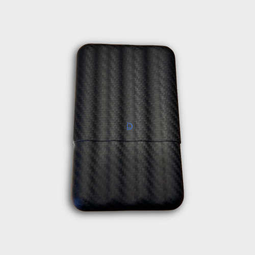 Dominique London Signature Carbon Fibre Cigar Case - Holds 4 Cigars