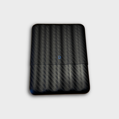 Dominique London Signature Carbon Fibre Cigar Case - Holds 5 Cigars