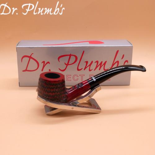 Dr Plumb Lightweight Metal Filter Fishtail Carved Briar Pipe (DP515)