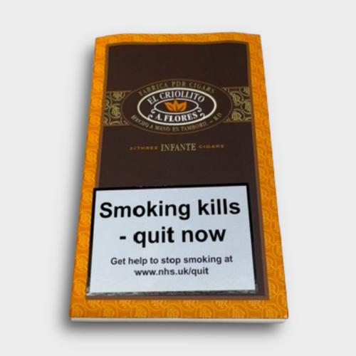 PDR Cigars El Criollito Infante Tubos Cigar - Pack of 3
