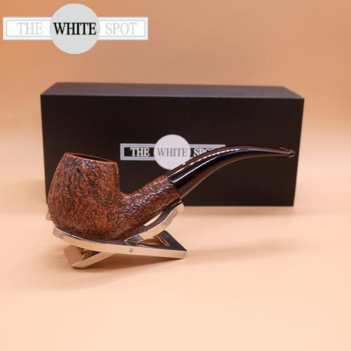 Alfred Dunhill - The White Spot County 4113 Group 4 Bent Apple Fishtail Pipe (DUN593)