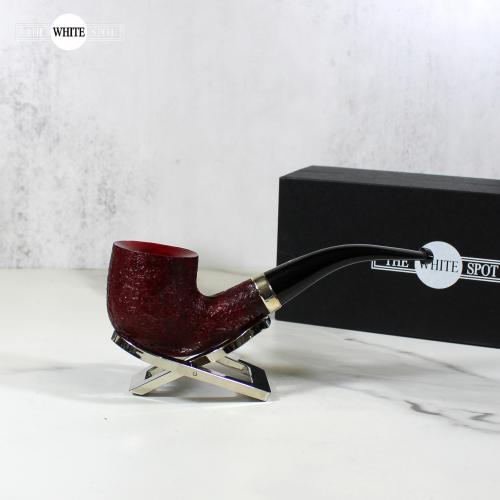 Alfred Dunhill - The White Spot Ruby Bark 5115 Group 5 Bent Pot Pipe (DUN611)