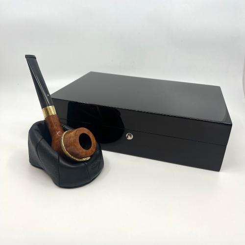 Alfred Dunhill - The White Spot Root Briar 5103 Group 5 18ct Gold Snake Straight Billiard Pipe (DUN614B)