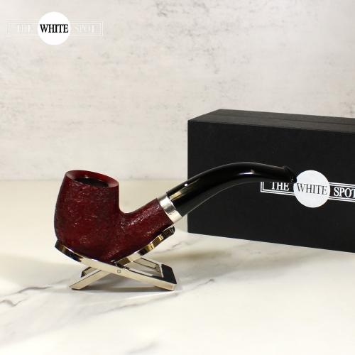 Alfred Dunhill - The White Spot Ruby Bark 4102 Group 4 Bent Pipe (DUN741)