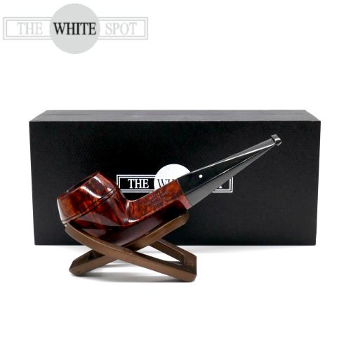 Alfred Dunhill - The White Spot Straight Grain Amber Flame One Flame Straight Pipe (DUN872)