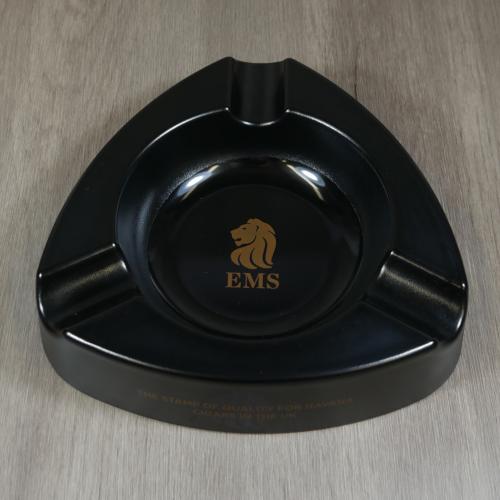 EMS Black Ashtray - 3 Cigar Rest