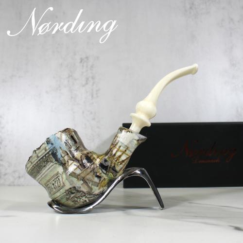 Erik Nording Freehand Harmony White Stem Bent Pipe (EN146)