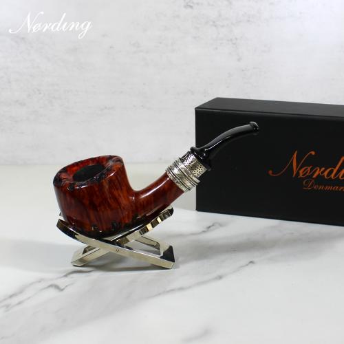 Erik Nording Double Silver Orange #3 Fishtail Pipe (EN217)